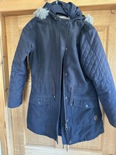 Jack Murphy Women's Blue Hooded Rain Coat Size 14