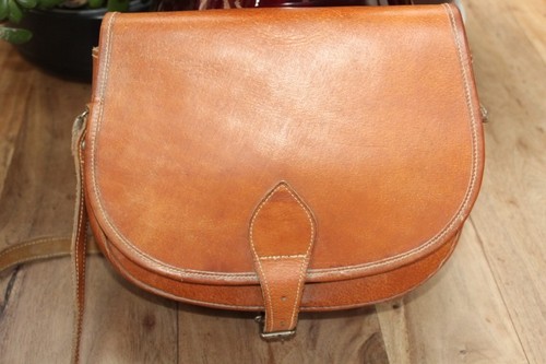 Vintage tan leather cartridge - vintage,