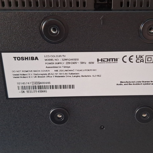 Toshiba 32w1433db 32in - 32w1433db,