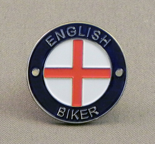 English biker enamel pin badge - english,