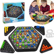 Geometric Chess Game with Elastic Bands Chain Triangle triggle for Kids & Adults