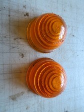 LUCAS L594 AMBER INDICATOR  GLASS LIGHT LENS DEEP TYPE N.O.S