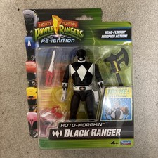 Mighty Morphin Power Rangers BLACK RANGER Auto-Morphin Action Figure