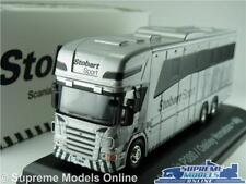 SCANIA P380 MODEL HORSEBOX TRUCK LORRY EDDIE STOBART 1:76 OXFORD ALLY SILVER R0