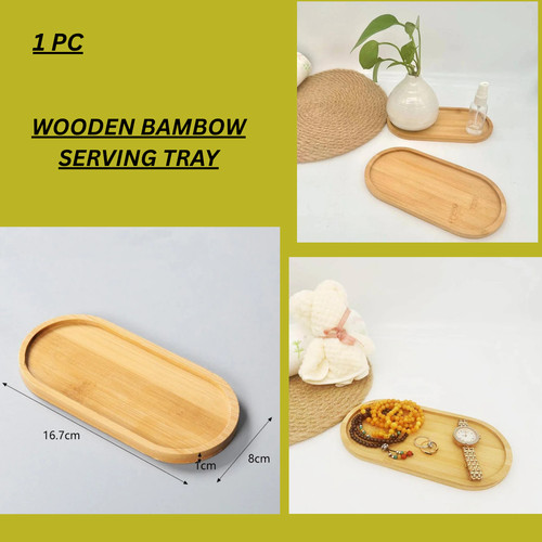 Wooden bamboo serving tray tea - serving,