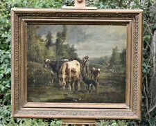 Landscape With Cows By The