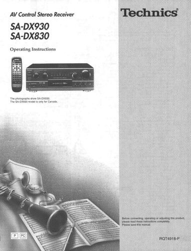 Technics dx830 dx930 - technics, sa-dx930