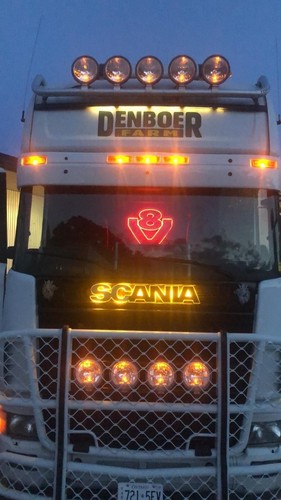 For scania grille - logo, led