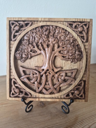 Hand carved oak - oak, tree