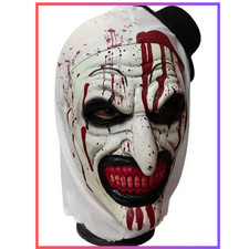 Halloween Terrifier 3 Clown Mask Latex Scary Cosplay Party Costume Prop Adult