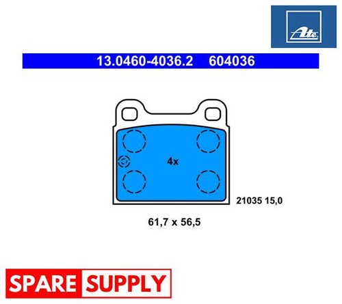 Brake pad set disc - brake, for