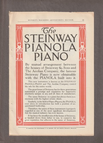 Vintage 1910 steinway - vintage,