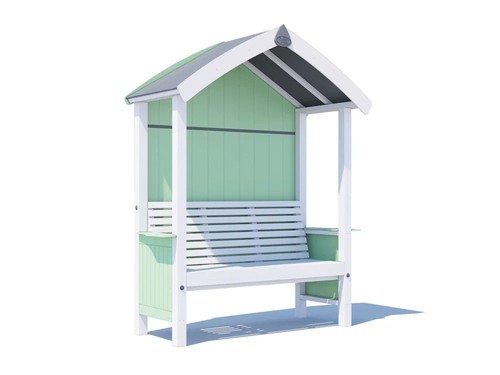 Garden arbour pained seat - pained,