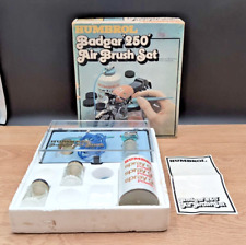 Vintage Badger 250 Air Brush Set Spray Gun With Accessories Hobby Boxed