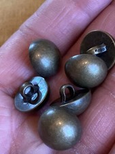 Metal Effect Half Ball Military Style Bronze Antique Brass Buttons 15mm 6pcs