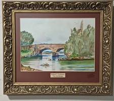 Old Irish Watercolor Painting