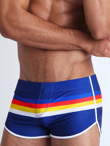 New men sexy rainbow stripe - rainbow,