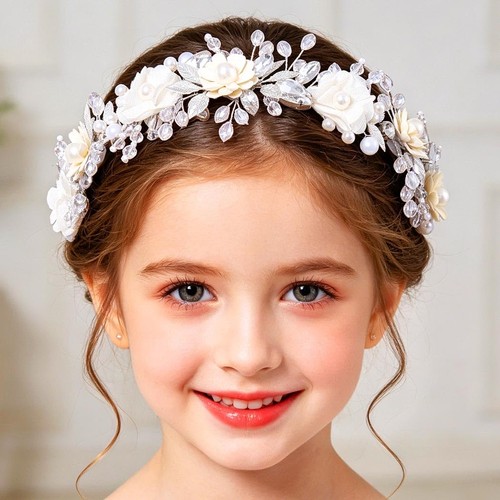 Flower girl headpiece ivory - flower,
