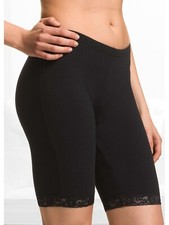 Bonprix sze 22-24  lace trim Directoire knickers bloomers long leg panties Black