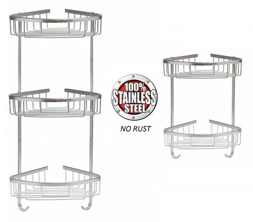 Stainless steel corner shower - stainless,