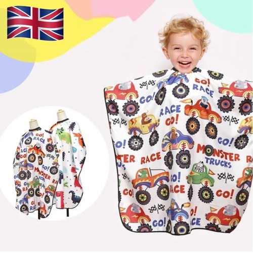 Cartoon kids hair cutting - hair, cape