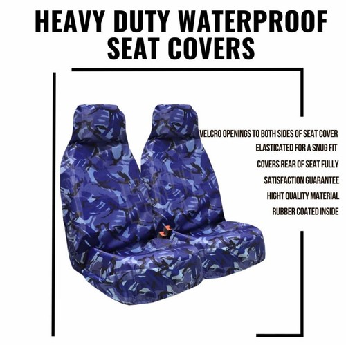 Blue camouflage durable car - blue,
