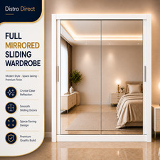 Maple full mirror sliding door - maple,