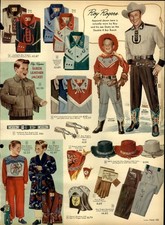 1954 PAPER AD 6 PG Roy Rogers Cap gun Holster set outfit boots hat Cowboy
