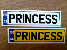 CHILDRENS KIDS 'PRINCESS' RIDE ON NUMBER PLATE  Electric Pedal Car Jeep 140mm