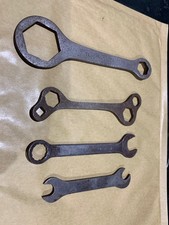 VINTAGE Flat Plate Spanner tools including large TRIUMPH CC LTD