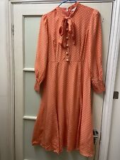 L.K.Bennett Dr Mortimer Silk Dress red uk10