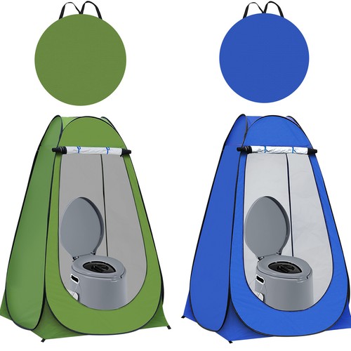 Portable toilet with pop - portable, pop-up