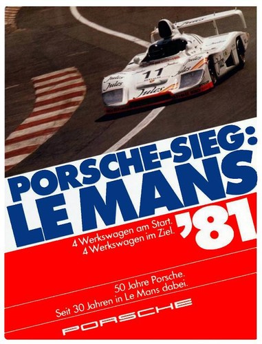 Porsche 1981 mans - mans, retro