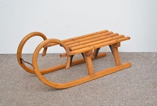 Vintage old wooden sleigh wooden sledge snow GERMINA curly front - FREE DELIVERY