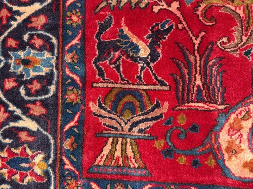 5x7 antique oriental rug wool - antique,