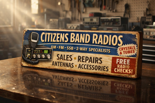Radio sign vintage citizen - cb,