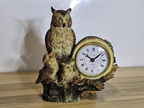 Windsor owl mantel clock - owl,