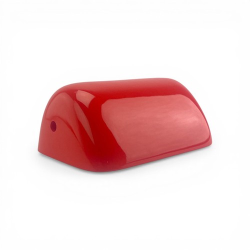 Red bankers lamp shade - red,