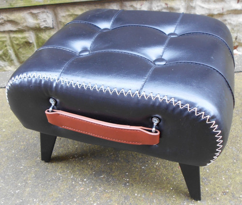 Black faux leather - black,