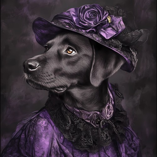 Lady labrador with stylish - labrador,