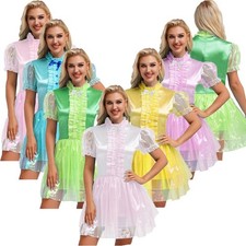 Women Sissy Short Sleeves Maid