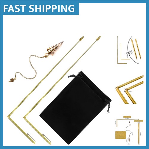 Retractable gold dowsing rods - retractable,