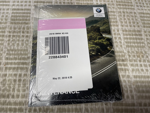 2018 bmw owners manual - x3,