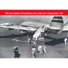 TWA Lockheed L.049 Constellation Art Print - NY LGA 1945 - Multi Size Poster