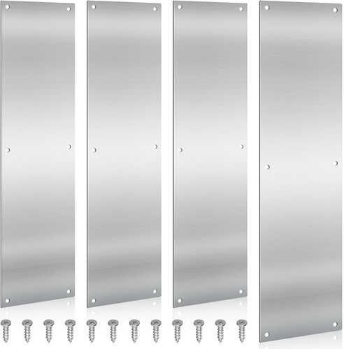 Metal door push plate - metal,