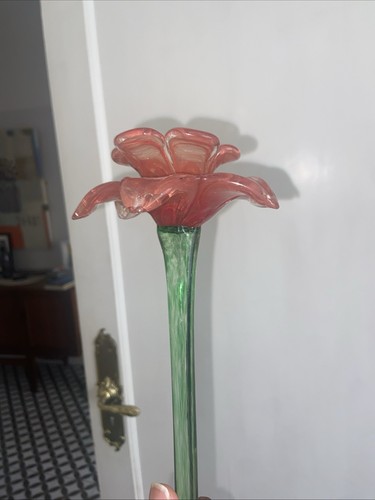 Art glass flower - art, stem