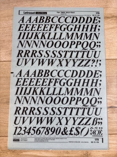 Letraset rub transfer - letraset, on
