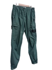 Stone Island Cargo Trousers Hand Died Green With Green Badge Size 34W