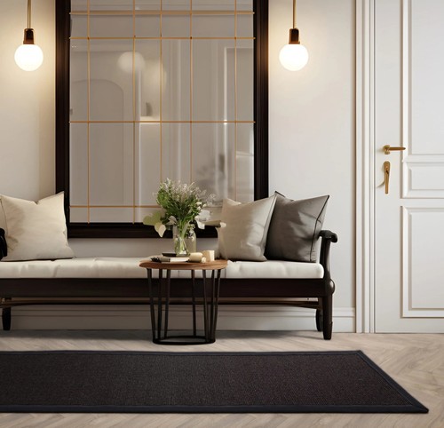 Sisal rug black large 100 - sisal,