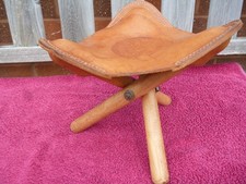 Vintage Unusual Leather Seated